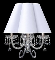 Casa Padrino lámpara de pared de cristal barroco de lujo plata / blanco 42 x 23 x A. 47 cm - Magnífica lámpara de pared con cristal de Bohemia - Lámparas de pared de lujo en estilo barroco