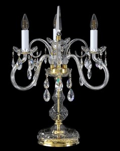 Prunkvolle Luxus Barock Kristall Tischleuchte Gold Weiß