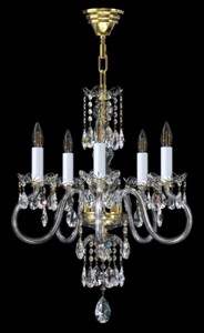Casa Padrino luxury baroque crystal chandelier gold / white Ø 52 x H. 68 cm - Magnificent baroque style chandelier with Bohemian crystal glass - Baroque crystal lights