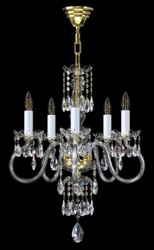Casa Padrino luxury baroque crystal chandelier gold / white Ø 52 x H. 68 cm - Magnificent baroque style chandelier with Bohemian crystal glass - Baroque crystal lights