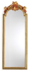 Casa Padrino luxury baroque mirror antique gold / green / red - Magnificent solid wood baroque style wall mirror - Handmade baroque furniture - Made in Italy - Luxury baroque interior