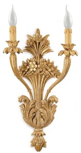 Casa Padrino luxury baroque double wall lamp antique gold 29 x 14 x H. 56 cm - Magnificent wall light in baroque style - Baroque lights - Luxury Quality - Made in Italy
