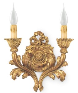 Casa Padrino luxury baroque double wall lamp antique gold 31 x 14 x H. 30 cm - Magnificent wall light in baroque style - Baroque lights - Luxury Quality - Made in Italy