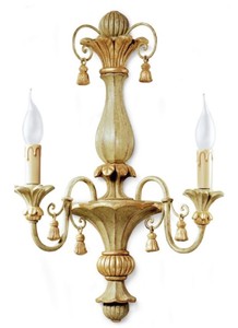 Casa Padrino luxury baroque double wall lamp antique light green / antique gold 38 x 17 x H. 59 cm - Magnificent baroque style wall light - Baroque lights - Luxury Quality - Made in Italy