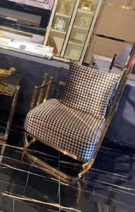 Casa Padrino fauteuil design de luxe côté droit avec coussins noir / blanc / or 91,5 x 75 x H. 136,5 cm - Meubles de salon - Meubles d'hôtel - Meubles de luxe