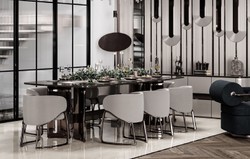 Luxus Esstisch Küchentisch Grau Bronze