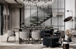 Luxus Esstisch Küchentisch Grau Bronze