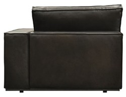 Casa Padrino luxury leather chaise longue left side black 106 x 186 x H. 83 cm - Genuine leather lounge chair - Recliner- Living room furniture - Luxury furniture