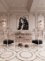 Casa Padrino fauteuil de luxe noir / cuivre 78 x 78 x H. 156 cm - Fauteuil de salon - Fauteuil d'hôtel - Meuble de salon - Meuble d'hôtel - Meuble de luxe