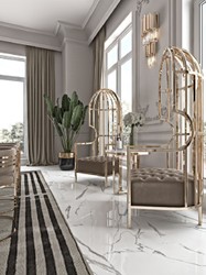Casa Padrino luxury armchair gray / gold 78 x 78 x H. 156 cm - Living room armchair - Hotel armchair - Living room furniture - Hotel furniture - Luxury furniture