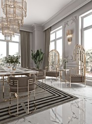 Casa Padrino luxury armchair gray / gold 78 x 78 x H. 156 cm - Living room armchair - Hotel armchair - Living room furniture - Hotel furniture - Luxury furniture