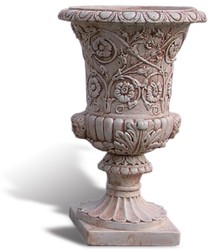 Prunkvoller Luxus Barock Blumentopf Antik Rosa