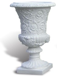 Prunkvoller Luxus Barock Blumentopf Weiß