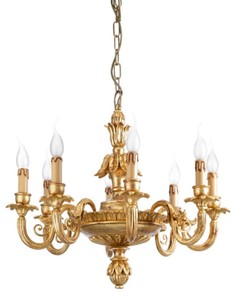 Casa Padrino luxury baroque chandelier antique gold Ø 59 x H. 55 cm - Magnificent baroque style living room chandelier - Noble & Magnificent - Luxury quality - Made in Italy