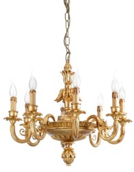 Casa Padrino lustre baroque de luxe or antique Ø 59 x H. 55 cm - Magnifique lustre de salon de style baroque - Noble & Magnifique - Qualité de luxe - Fabriqué en Italie