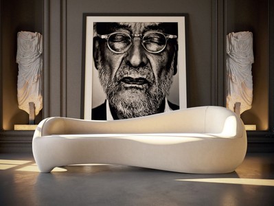Casa Padrino Luxus Samt Sofa Creme 280 x 105 x H. 68 cm - Wohnzimmer Sofa - Hotel Sofa - Wohnzimmer Möbel - Hotel Möbel - Luxus Möbel