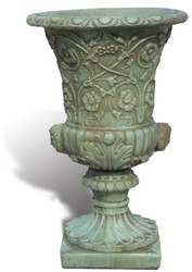 Prunkvoller Luxus Barock Blumentopf Antik Grün