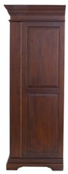 Casa Padrino armoire de vin de style campagnard de luxe en acajou avec 2 portes marron foncé / laiton 92 x 70 x H. 190 cm - Armoire de bar en acajou - Meubles de bar de style campagnard