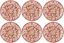 Luxus Keramik Teller Essteller 6er Set Rot Mehrfarbig Luxus Keramik Teller Essteller 6er Set Rot Mehrfarbig