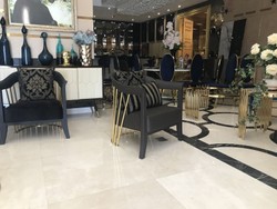 Casa Padrino luxury armchair black / gold 75 x 75 x H. 81 cm - Living room armchair - Hotel armchair - Living room furniture - Hotel furniture - Luxury furniture