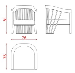 Casa Padrino sillón de lujo gris / oro 75 x 75 x A. 81 cm - Sillón de salón - Sillón de hotel - Muebles de salón - Muebles de hotel - Muebles de lujo