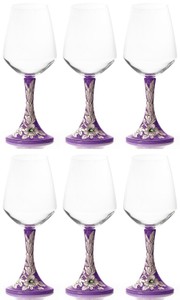 Casa Padrino ensemble de 6 verres à vin en céramique de luxe violet / multicolore H. 23,5 cm - Verres à vin faits et peints à la main - Accessoires hôtels et restaurants - Fabriqué en Italie Casa Padrino ensemble de 6 verres à vin en céramique de luxe violet / multicolore H. 23,5 cm - Verres à vin faits et peints à la main - Accessoires hôtels et restaurants - Fabriqué en Italie