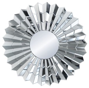 Casa Padrino espejo de lujo Ø 90 cm - Espejo de pared redondo para salón - Espejo de guardarropa - Espejo de dormitorio - Colección de lujo