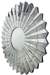 Casa Padrino Luxus Spiegel Ø 90 cm - Runder Wohnzimmer Wandspiegel - Garderoben Spiegel - Schlafzimmer Spiegel - Luxus Kollektion