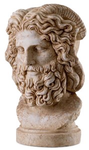 Casa Padrino Luxury Art Nouveau marble bust antique beige 26 x 20 x H. 40 cm - Handmade decorative sculpture made of high quality marble - Baroque & Art Nouveau decorative accessories