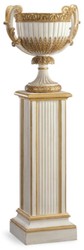 Casa Padrino Luxury Baroque Decorative Vase Antique White / Antique Gold - Magnificent Baroque Style Solid Wood Vase - Baroque Decorative Accessories - Luxury Quality - Made in Italy