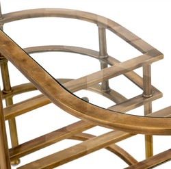 Luxus Trolley Servierwagen Vintage Messing