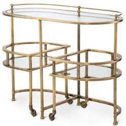 Luxus Trolley Servierwagen Vintage Messing