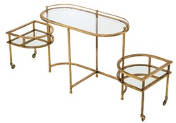 Luxus Trolley Servierwagen Vintage Messing