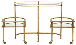 Luxus Trolley Servierwagen Vintage Messing