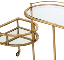 Luxus Trolley Servierwagen Vintage Messing