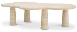 Luxus Travertin Naturstein Couchtisch Wohnzimmertisch Beige