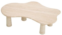 Luxus Travertin Naturstein Couchtisch Wohnzimmertisch Beige
