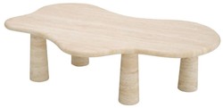Luxus Travertin Naturstein Couchtisch Wohnzimmertisch Beige