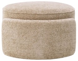 Casa Padrino sgabello di lusso sabbia Ø 73 x A. 38 cm - Sgabello rotondo - Poggiapiedi - Mobili da soggiorno - Mobili hotel - Mobili di lusso
