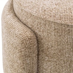 Casa Padrino sgabello di lusso sabbia Ø 73 x A. 38 cm - Sgabello rotondo - Poggiapiedi - Mobili da soggiorno - Mobili hotel - Mobili di lusso