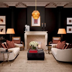 Luxus Massivholz Stehleuchte mit rundem Lampenschirm Schwarz Creme
