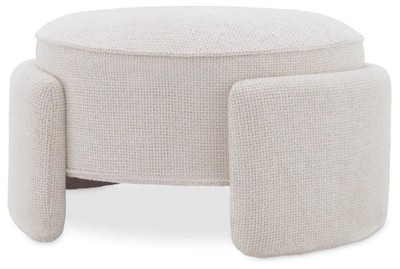 Casa Padrino sgabello di lusso crema bianco Ø 73 x A. 38 cm - Sgabello rotondo - Poggiapiedi - Mobili da soggiorno - Mobili hotel - Mobili di lusso