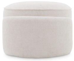 Casa Padrino tabouret de luxe crème blanc Ø 73 x H. 38 cm - Tabouret rond - Repose-pieds - Meubles de salon - Meubles d'hôtel - Meubles de luxe