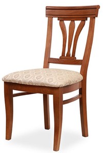 Biedermeier Massivholz Esszimmer Stuhl Beige Braun