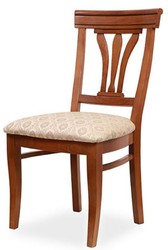 Biedermeier Massivholz Esszimmer Stuhl Beige Braun