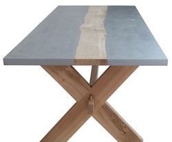Casa Padrino tavolo da pranzo in stile country grigio / naturale 240 x 100 x A. 78 cm - Tavolo da giardino in stile country - Mobili per sala da pranzo e da giardino in stile country