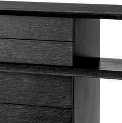 Casa Padrino console de luxe noir gris 180 x 46 x H. 76 cm - Console rectangulaire avec 4 tiroirs - Mobilier de salon - Mobilier de luxe - Ameublement de luxe - Ameublement de salon