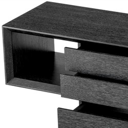 Casa Padrino console de luxe noir gris 180 x 46 x H. 76 cm - Console rectangulaire avec 4 tiroirs - Mobilier de salon - Mobilier de luxe - Ameublement de luxe - Ameublement de salon