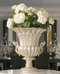 Casa Padrino Luxury Baroque Decorative Vase Antique Silver - Magnificent Baroque Style Solid Wood Vase - Baroque Decorative Accessories - Luxury Quality - Made in Italy