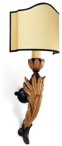 Casa Padrino applique murale baroque de luxe or antique / crème / noir 10 x 20 x H. 50 cm - Magnifique applique de style baroque - Luminaires baroques - Qualité de luxe - Fabriquée en Italie